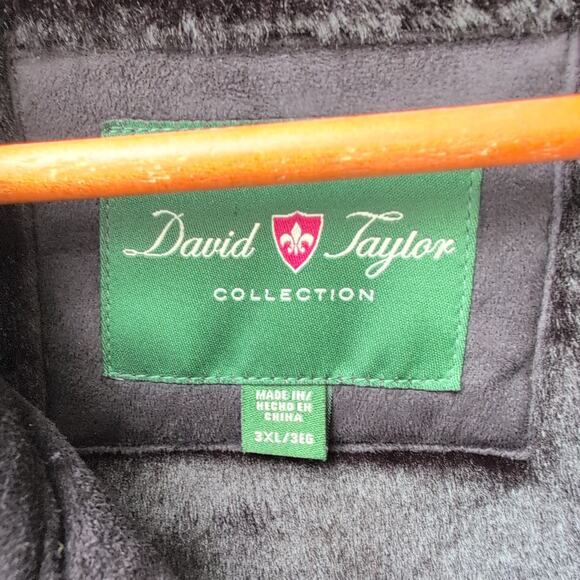 David Taylor Collection FauxSuede FauxFur Lined FullZip Heavy Coat Men's 3XL - Picture 3 of 11